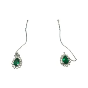 Pt･Pm900 エメラルド・ダイヤモンド ピアス 0.86ct