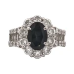 Pt･Pm900 ブラジル産アレキサンドライト・ダイヤモンド リング 2.07ct