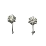 Pt･Pm900 ダイヤ イヤリング 1.106・1.074ct