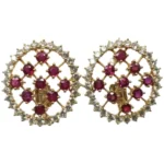 K18 ルビー ダイヤモンド ピアス 1.33・1.33 ct