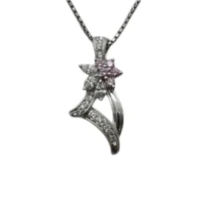Pt850/Pt900 ピンクダイヤモンド・ダイヤモンド ペンダントトップ 0.21・0.41 ct