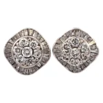 Pt850 ダイヤ イヤリング 1.32・1.03・1.15・1.15ct