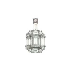 Pt･Pm900 ダイヤ・ピンクダイヤモンド ペンダントトップ 0.5 ct 0.68・0.04 ct