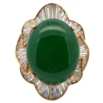 K18 翡翠・ダイヤ リング