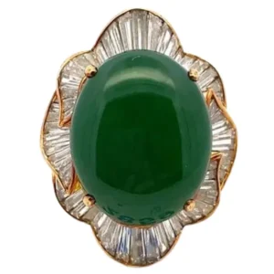 K18 翡翠・ダイヤ リング