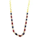 K18 多色石 ミキモト ネックレス