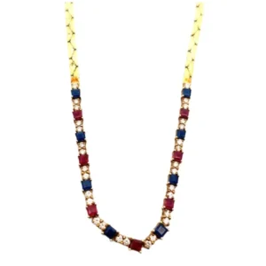 K18 多色石 ミキモト ネックレス