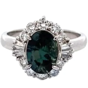 Pt・Pm900 ブラジル産アレキサンドライト・ダイヤ リング 1.894ct