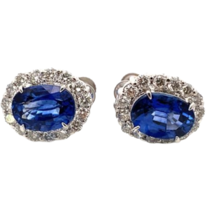 K18WG サファイア・ダイヤモンド 2.13・2.2・0.48・0.48ct