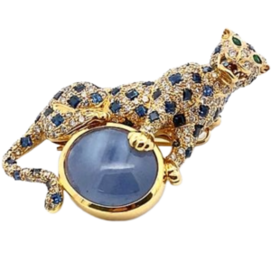 K18 スターサファイア・多色石・ダイヤモンド 24.57・3・3.63ct