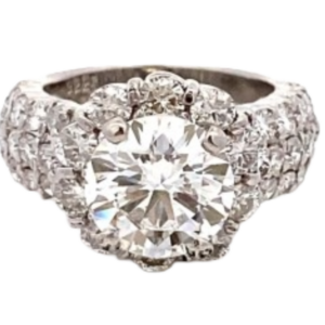 Pt・Pm900 ダイヤモンド リング 3.225 ct 2.42 ct