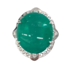 Pt・Pm900 コロンビア産エメラルド・ダイヤ ネックレス/ペンダントトップ 55.82 ct 1.04 ct