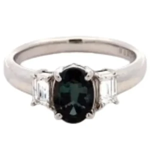 Pt900 アレキサンドライト・ダイヤ リング  1.1ct