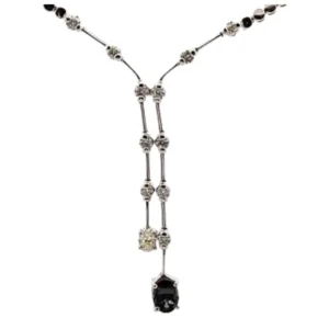 K18WG ブラジル産アレキサンドライト・ダイヤ ネックレス 0.87ct