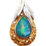 K18/pt900 オパール・メレダイヤモンド 0.25ct