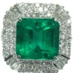 Pt･Pm900 コロンビア産エメラルド・ダイヤ リングE7.2 ct D1.7 ct