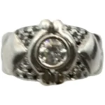 K18WG ダイヤモンド・ブラックダイヤモンド リング 0.698 ct 0.2 ct