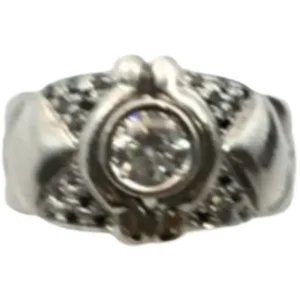 K18WG ダイヤモンド・ブラックダイヤモンド リング 0.698 ct 0.2 ct