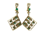 K18 エメラルド・ダイヤ ピアス/イヤリング 1.73・D1.6 ct