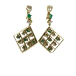 K18 エメラルド・ダイヤモンド ピアス/イヤリング 1.73・D1.6ct