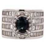 Pt・Pm900 ブラジル産アレキサンドライト・ダイヤリング 1.41ct