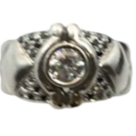 K18WG ダイヤモンド・ブラックダイヤモンド リング 0.698 ct 0.2 ct