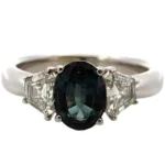 Pt・Pm900 ブラジル産アレキサンドライト・ダイヤ リング 1.46ct