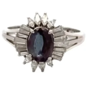 Pt・Pm900 アレキサンドライト・ダイヤ リング 1.29 ct