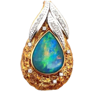 K18/pt900 オパール・メレダイヤモンド 0.25ct