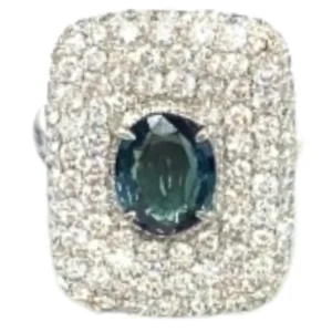 Pt・Pm900 インド産アレキサンドライト・ダイヤ リング 2.23ct