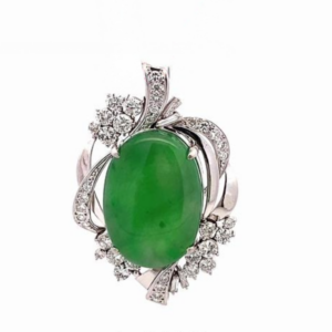 Pt･Pm900 翡翠・ダイヤモンド D2.17ct