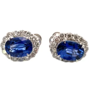 K18WG サファイア・ダイヤモンド 2.13・2.2・0.48・0.48ct