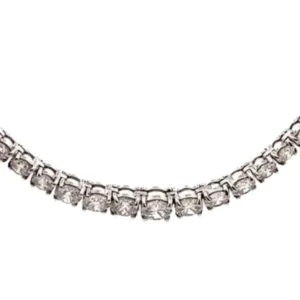 K18WG ダイヤモンド ネックレス10.9ct