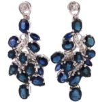 K18 サファイア・ダイヤモンド ピアス/イヤリング S9.88・D0.25 ct