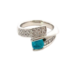 Pt・Pm900 ブラジル産パライバトルマリン・ダイヤ 0.93・0.28ct