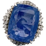 Pt･Pm900 スリランカ産非加熱ブルーサファイア・ダイヤモンド 69.71・1.42・0.48・0.66ct