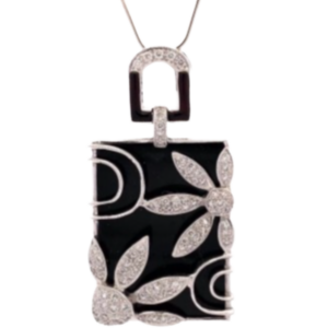 K18 ダイヤモンド・カルセドニー ネックレス/ペンダントトップ D1.12 ct