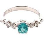 Pt・Pm900 パライバトルマリン・ダイヤモンド 0.5・D0.33ct