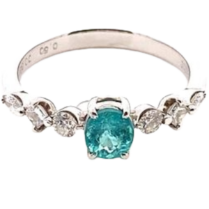 Pt･Pm900 パライバトルマリン・ダイヤモンド 0.5・D0.33ct