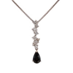 Pt850/Pt900 アレキサンドライト・ダイヤモンド ネックレス/ペンダントトップ 0.9 ct D0.63 ct