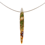 ミキモト K18 ガーネット・ダイヤモンド ネックレス/ペンダントトップ G2.62・D1.00・0.49ct