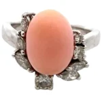 Pt･Pm950 コンクパール・ダイヤ D0.61ct