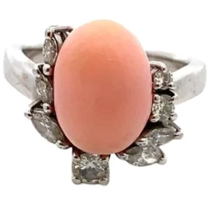 Pt･Pm950 コンクパール・ダイヤ D0.61ct