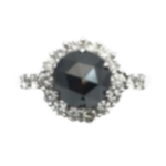 K18WG ブラックダイヤモンド・ダイヤモンド リング 2.39 ct D0.6 ct