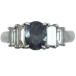 Pt･Pm900 アレキサンドライト・ダイヤモンド リング 1.01 ct D0.74 ct