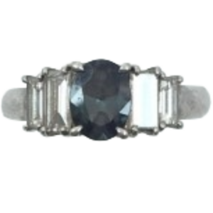 Pt･Pm900 アレキサンドライト・ダイヤモンド リング 1.01 ct D0.74 ct