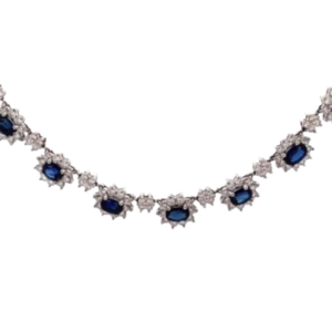 Pt･Pm900 サファイア・ダイヤモンド ネックレス/ペンダントトップ 11.54・8.88 ct