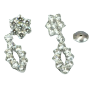 Pt900/K18 ダイヤモンド ピアス/イヤリング