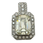 Pt900 ダイヤモンド ネックレス/ペンダントトップ 10.101ct 1.24 ct