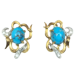 K18 ターコイズ・ダイヤモンド ピアス/イヤリング